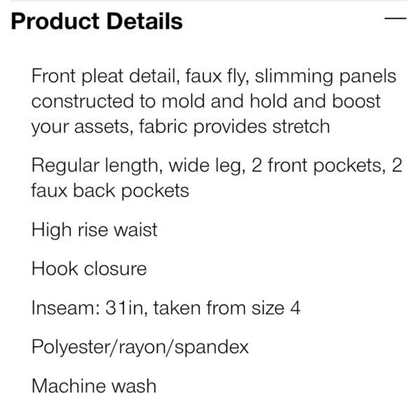 Democracy Sol High Rise Wide Leg Pull on Dress Trousers - Picture 6 of 6